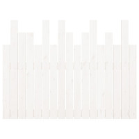 Produktbild för Väggmonterad huvudgavel vit 108x3x80 cm massiv furu