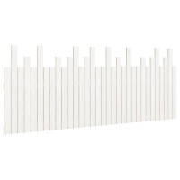 Produktbild för Väggmonterad huvudgavel vit 204x3x80 cm massiv furu