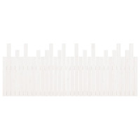 Produktbild för Väggmonterad huvudgavel vit 204x3x80 cm massiv furu
