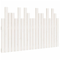 Produktbild för Väggmonterad huvudgavel vit 127,5x3x80 cm massiv furu