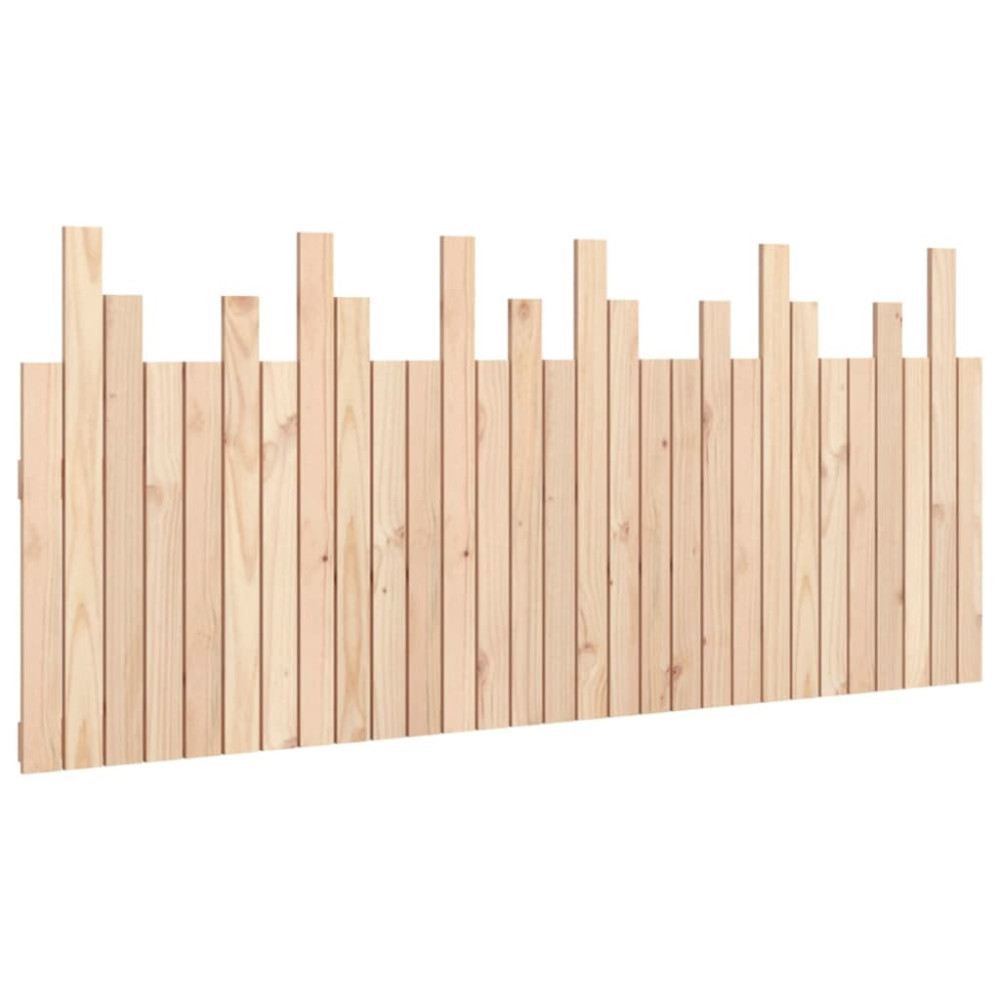 Produktbild för Väggmonterad huvudgavel 185x3x80 cm massiv furu