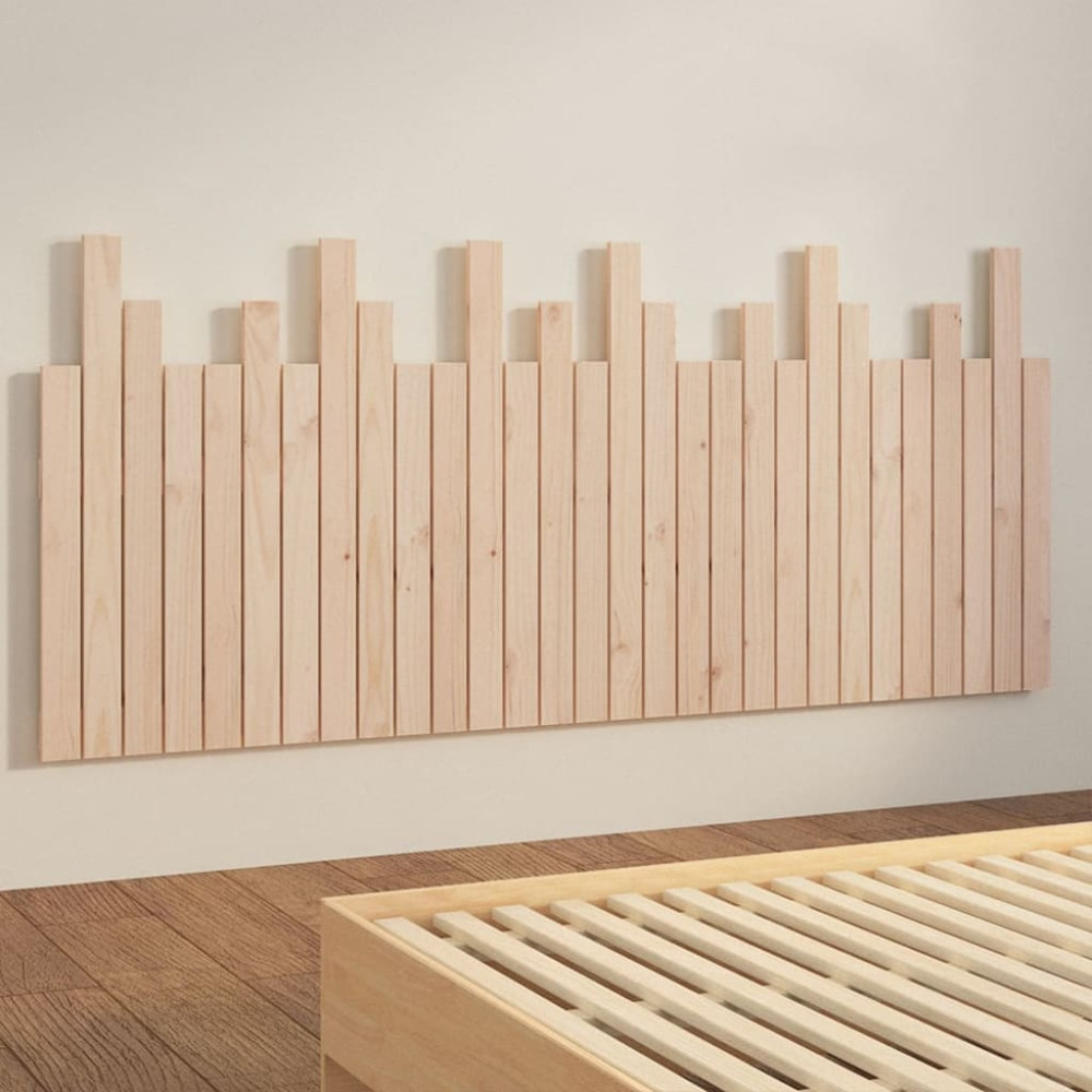 Produktbild för Väggmonterad huvudgavel 185x3x80 cm massiv furu