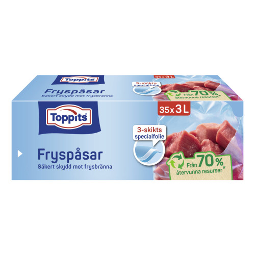 Toppits FRYSPÅSAR 3L 35ST