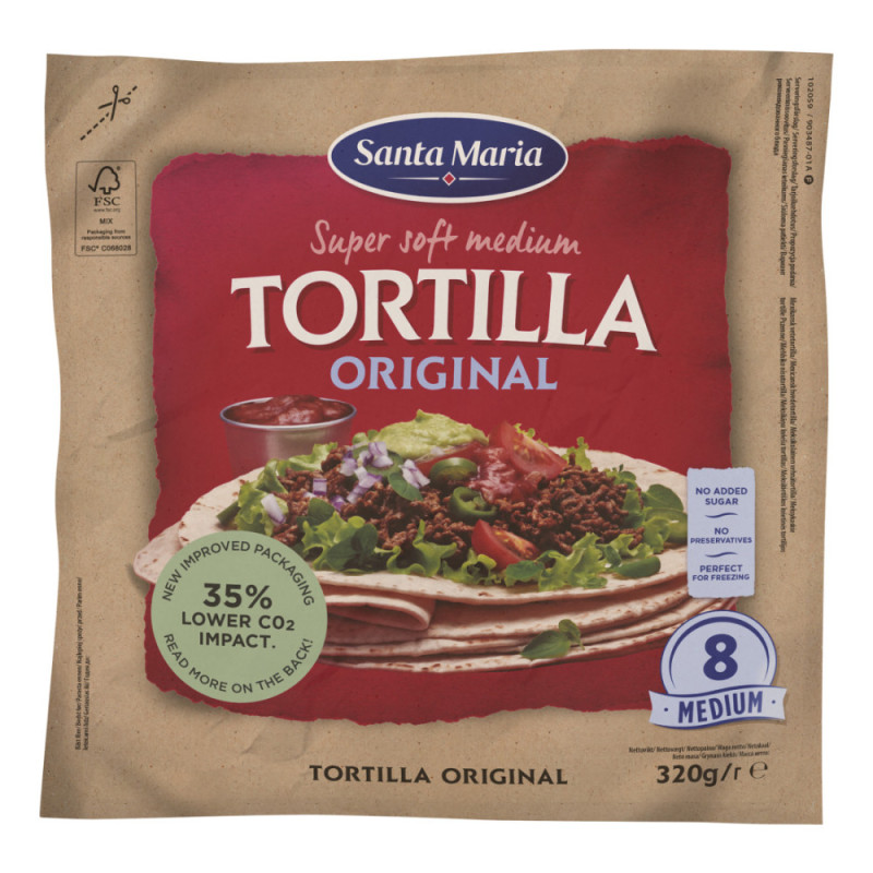 Produktbild för Tortilla Original Medium 8P