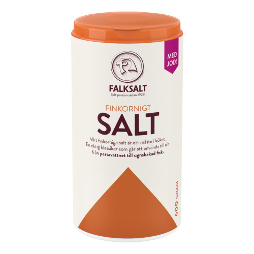 Falksalt Finkornigt Salt med Jod 600 g