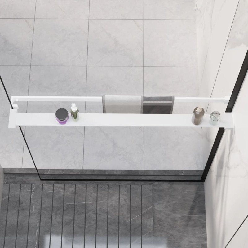 Produktbild för Duschhylla för duschvägg vit 90 cm aluminium