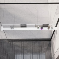 Produktbild för Duschhylla för duschvägg vit 115 cm aluminium