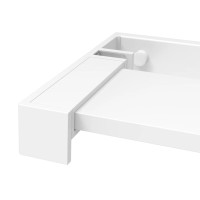 Produktbild för Duschhylla för duschvägg vit 115 cm aluminium
