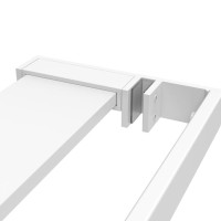 Produktbild för Duschhylla för duschvägg vit 80 cm aluminium