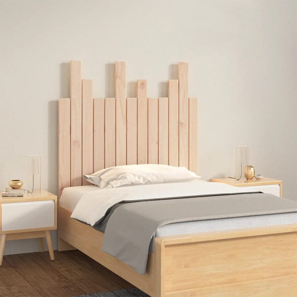 Produktbild för Väggmonterad huvudgavel 82,5x3x80 cm massiv furu
