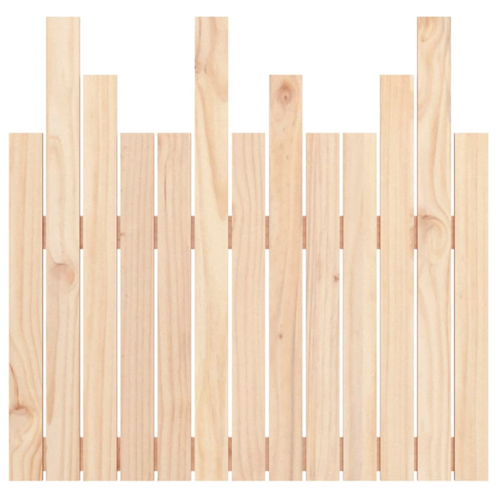 Produktbild för Väggmonterad huvudgavel 82,5x3x80 cm massiv furu
