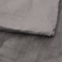Produktbild för Tyngdtäcke med påslakan grå 120x180 cm 5 kg tyg