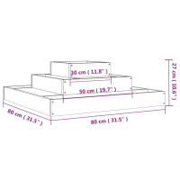 Produktbild för Odlingslåda 80x80x27 cm massiv douglas