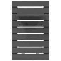 Produktbild för Väggmonterade sängbord 2 st grå massiv furu