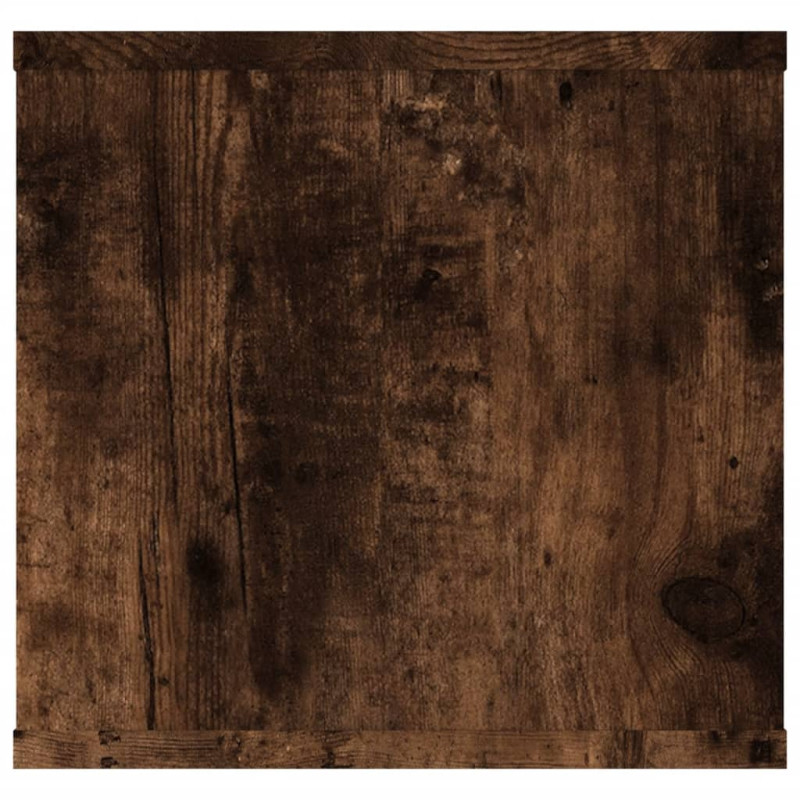 Produktbild för Vägghylla rökfärgad ek 102x30x29 cm konstruerat trä
