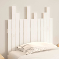 Produktbild för Väggmonterad huvudgavel vit 82,5x3x80 cm massiv furu