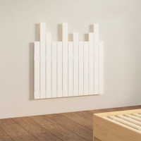 Produktbild för Väggmonterad huvudgavel vit 82,5x3x80 cm massiv furu