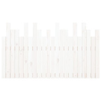 Produktbild för Väggmonterad huvudgavel vit 140x3x80 cm massiv furu