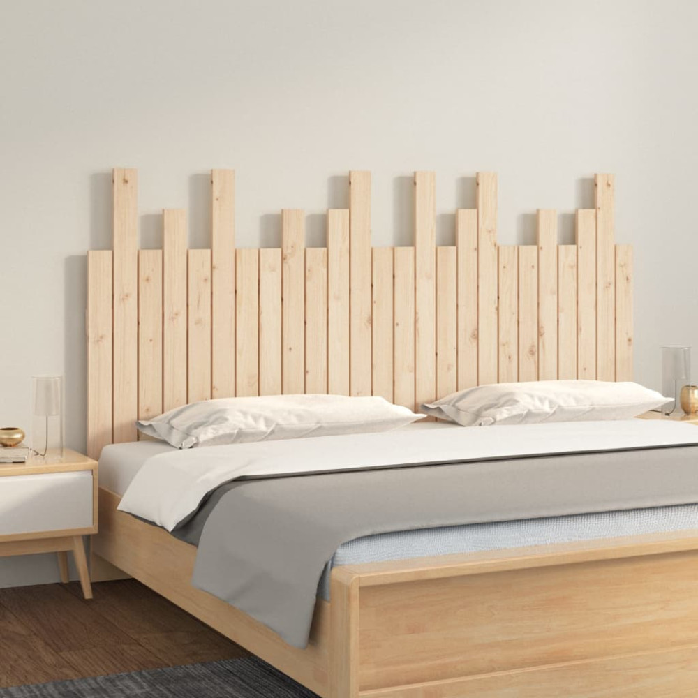 Produktbild för Väggmonterad huvudgavel 159,5x3x80 cm massiv furu
