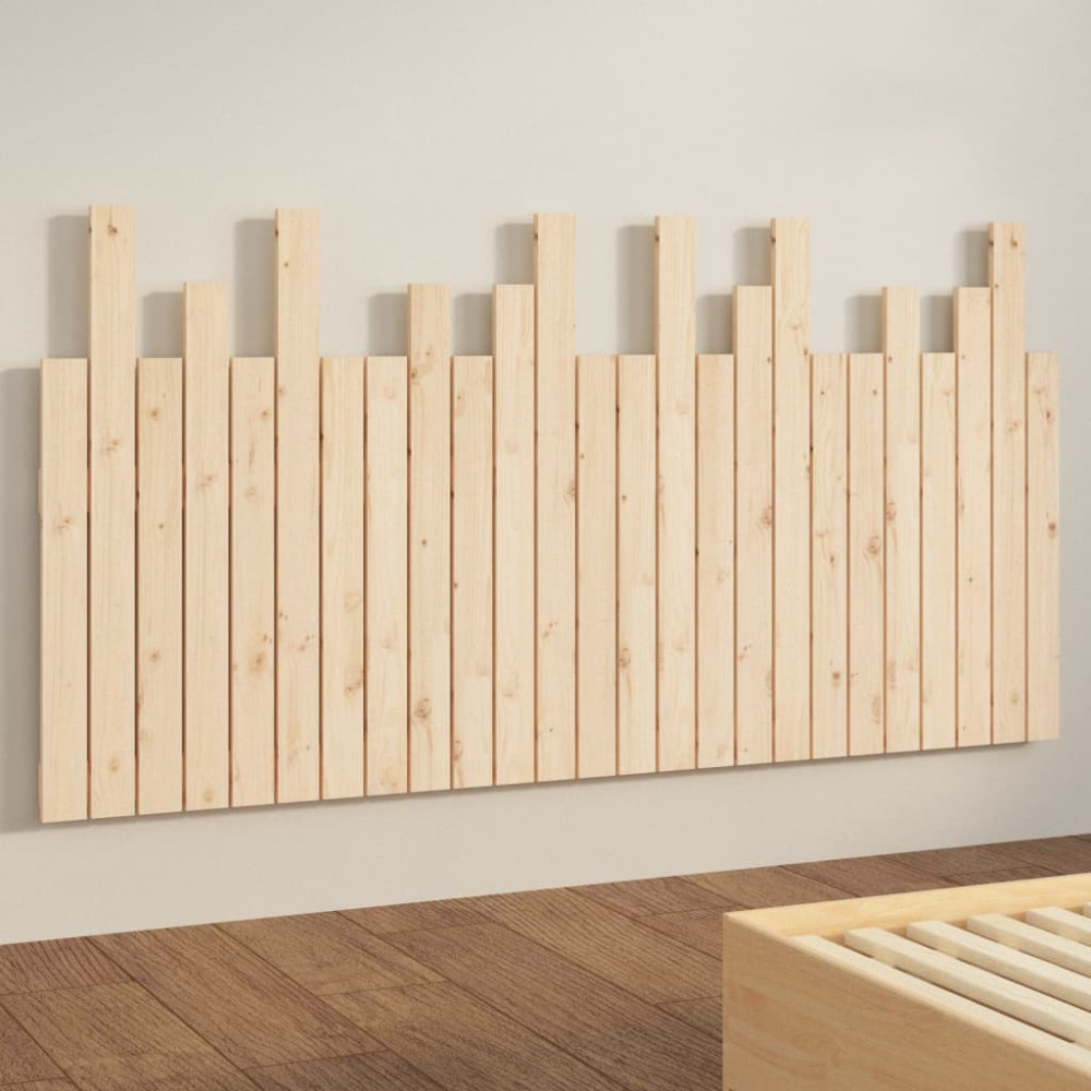 Produktbild för Väggmonterad huvudgavel 159,5x3x80 cm massiv furu