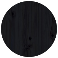 Miniatyr av produktbild för Soffbord svart Ø 40x60 cm massiv furu