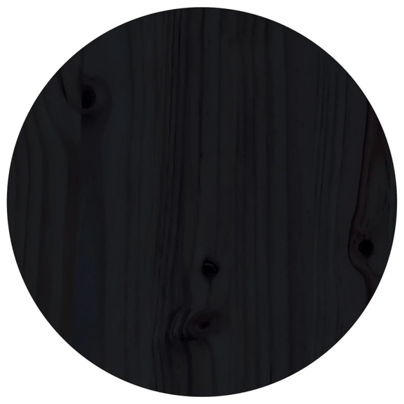 Produktbild för Soffbord svart Ø 40x60 cm massiv furu