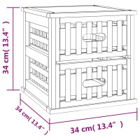 Miniatyr av produktbild för Sängbord 2 st 34x34x34 cm massivt valnötsträ