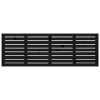 Produktbild för Väggmonterad huvudgavel svart 166x3x63 cm massiv furu