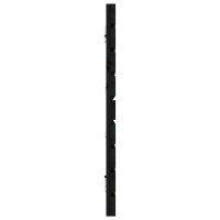 Produktbild för Väggmonterad huvudgavel svart 166x3x63 cm massiv furu
