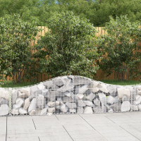 Produktbild för Gabion bågformad 200x30x40/60 cm galvaniserat järn