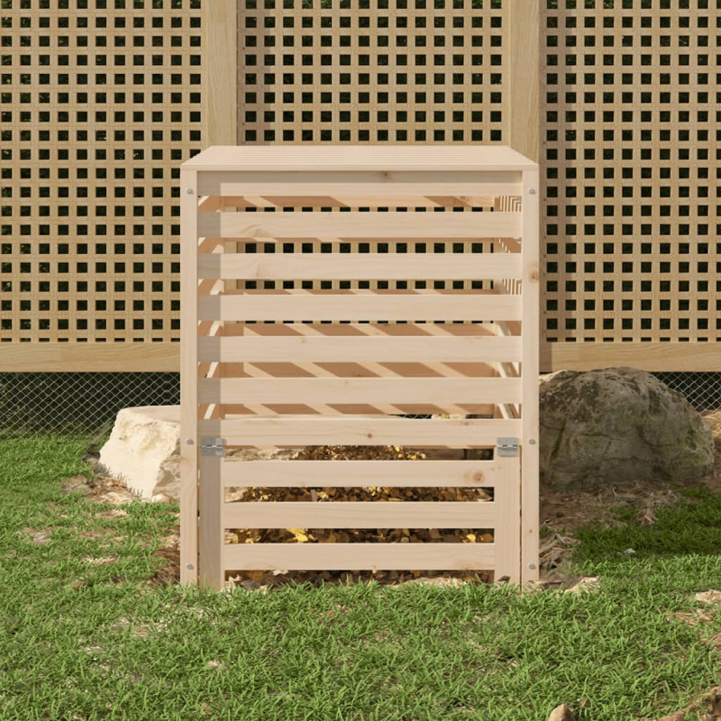 Produktbild för Kompostlåda 82,5x82,5x99,5 cm massiv furu