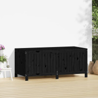 Produktbild för Dynbox svart 147x68x64 cm massiv furu