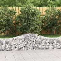 Produktbild för Gabion bågformad 200x50x40/60 cm galvaniserat järn