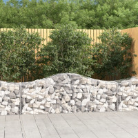 Produktbild för Gabion bågformad 200x50x60/80 cm galvaniserat järn