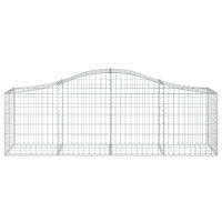 Produktbild för Gabion bågformad 200x50x60/80 cm galvaniserat järn