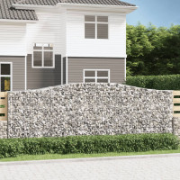 Produktbild för Gabion bågformad 400x50x140/160 cm galvaniserat järn