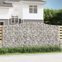 Produktbild för Gabion bågformad 400x50x180/200 cm galvaniserat järn