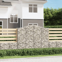 Produktbild för Gabion bågformad 200x50x160/180 cm galvaniserat järn