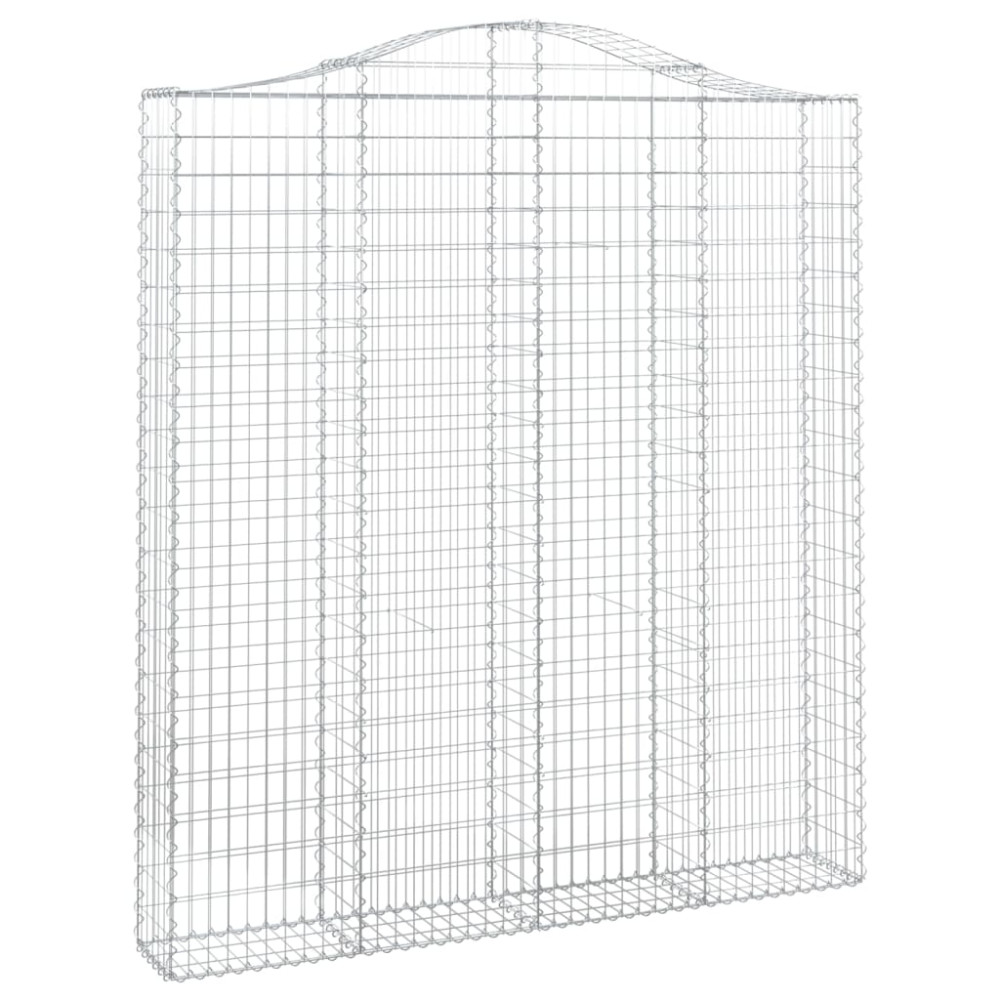Produktbild för Gabion bågformad 200x30x220/240 cm galvaniserat järn