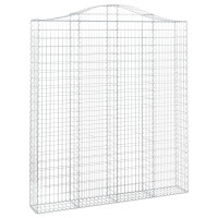 Produktbild för Gabion bågformad 200x30x220/240 cm galvaniserat järn