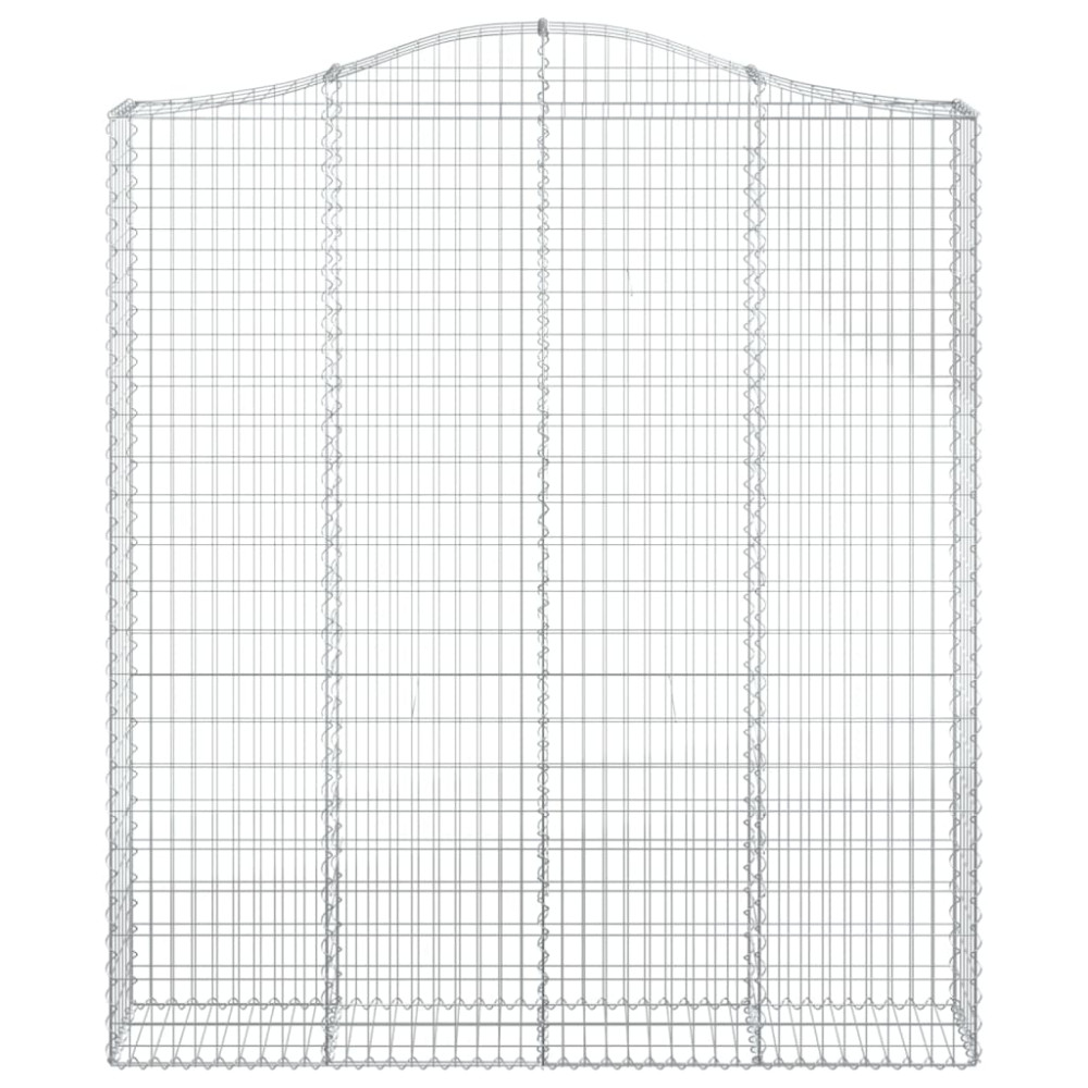 Produktbild för Gabion bågformad 200x30x220/240 cm galvaniserat järn