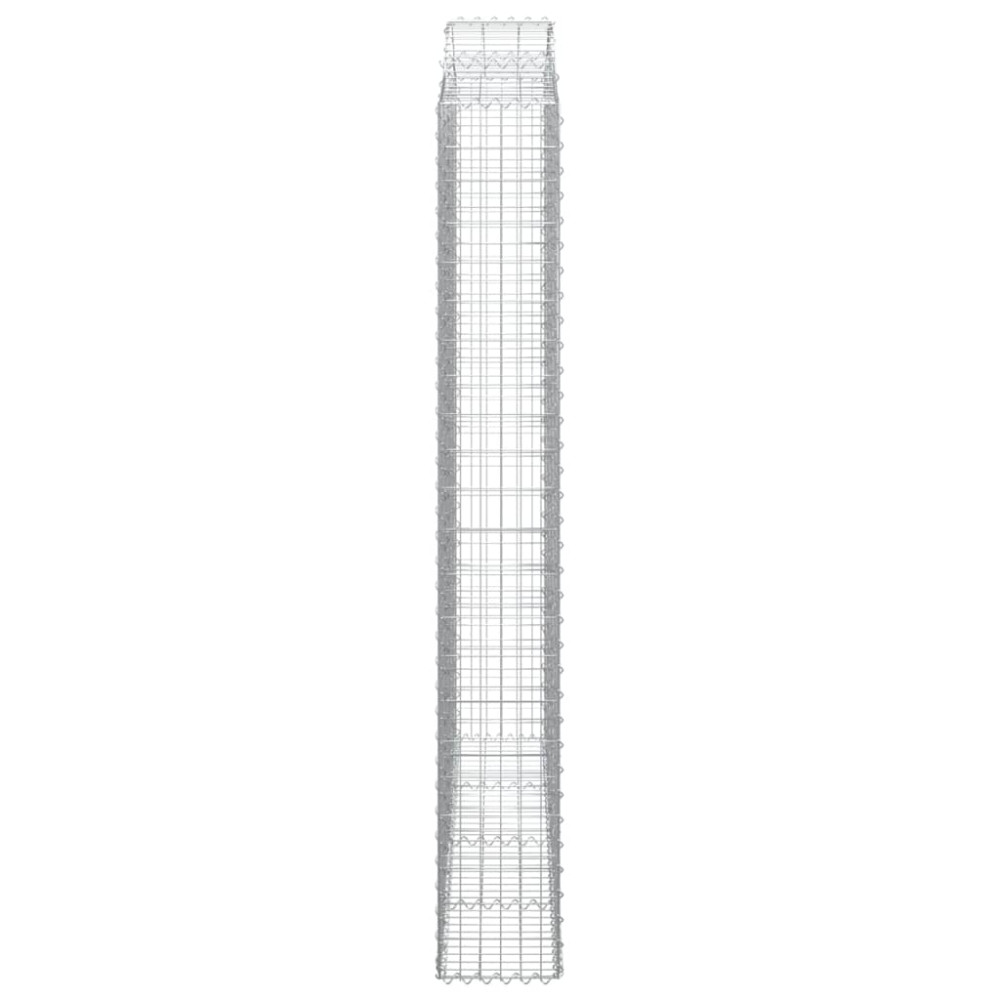 Produktbild för Gabion bågformad 200x30x220/240 cm galvaniserat järn