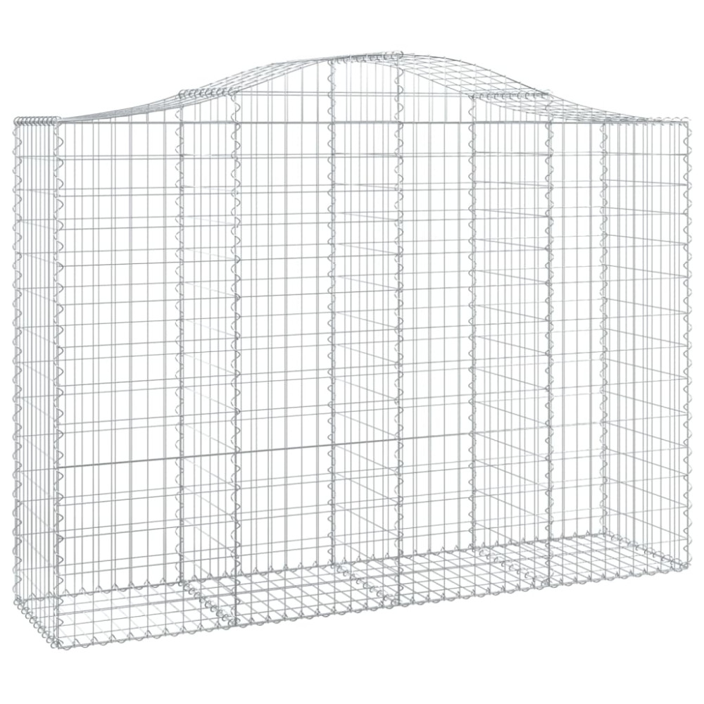 Produktbild för Gabion bågformad 200x50x140/160 cm galvaniserat järn