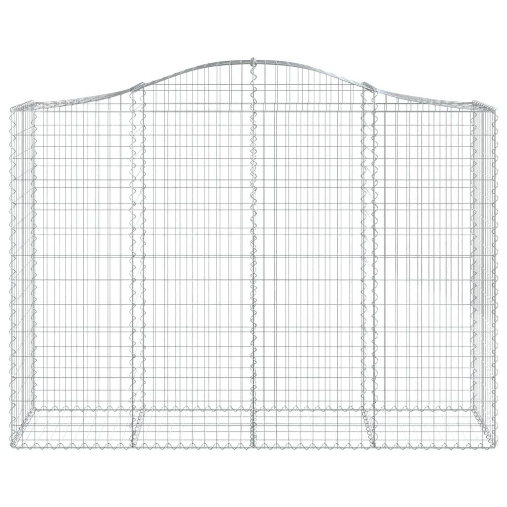 Produktbild för Gabion bågformad 200x50x140/160 cm galvaniserat järn