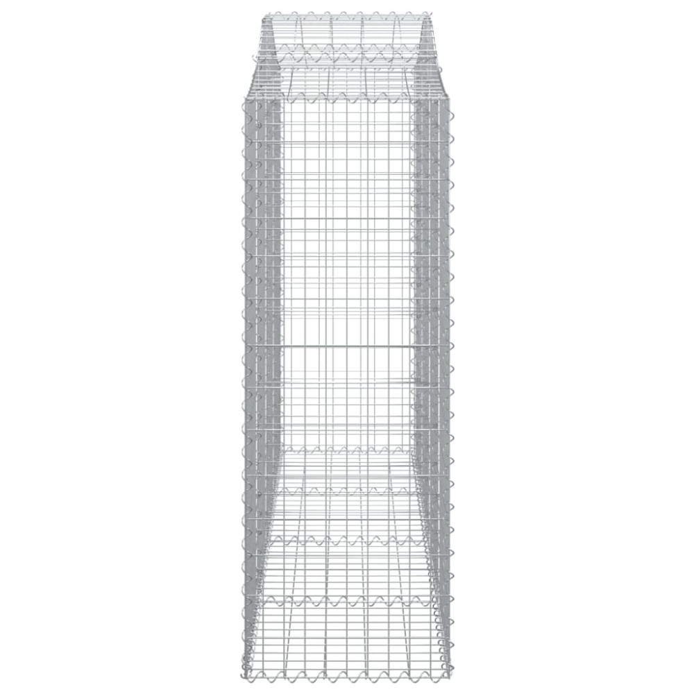 Produktbild för Gabion bågformad 200x50x140/160 cm galvaniserat järn