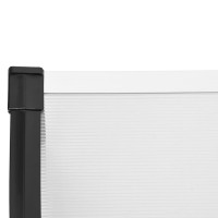 Produktbild för Entrétak svart och transparent 152,5x90 cm polykarbonat