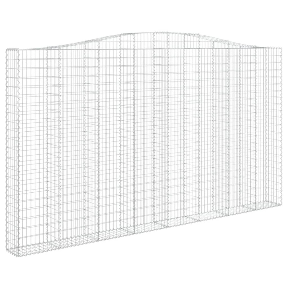Produktbild för Gabion bågformad 400x30x220/240 cm galvaniserat järn