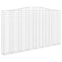Produktbild för Gabion bågformad 400x30x220/240 cm galvaniserat järn