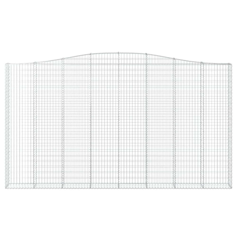 Produktbild för Gabion bågformad 400x30x220/240 cm galvaniserat järn