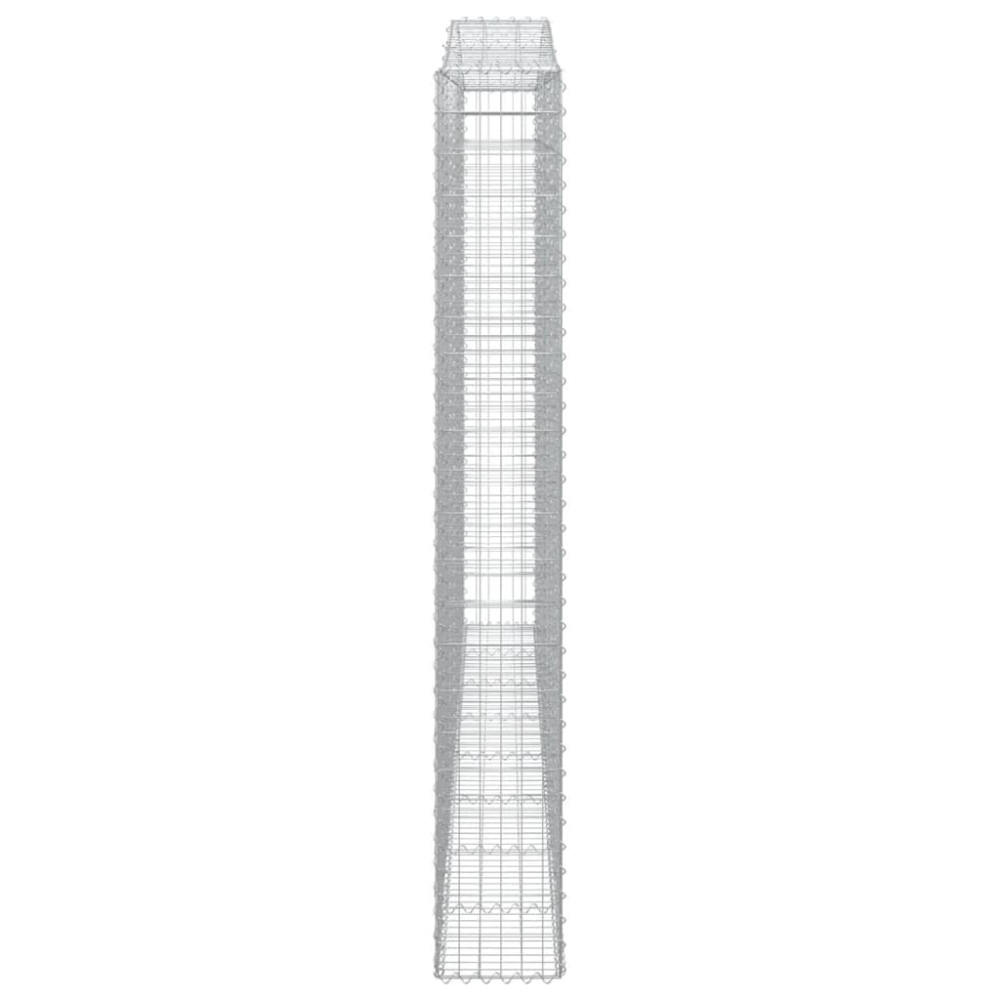 Produktbild för Gabion bågformad 400x30x220/240 cm galvaniserat järn